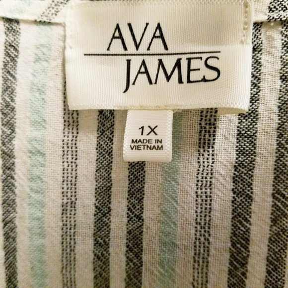 Cover-up Overshirt l Ava James NWT 1X All Cotton - Picture 10 of 12